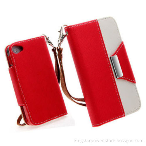 PU Leather Case for iPhone 4, 4S, 4G and 4GS, Made of PC and PU